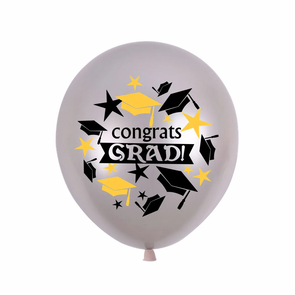 Graduation Balloons Set 10 Latex 12" Black, Gold, Yellow 9 Graduation Balloons Set 10 Latex 12" Black, Gold, Yellow - Image 9