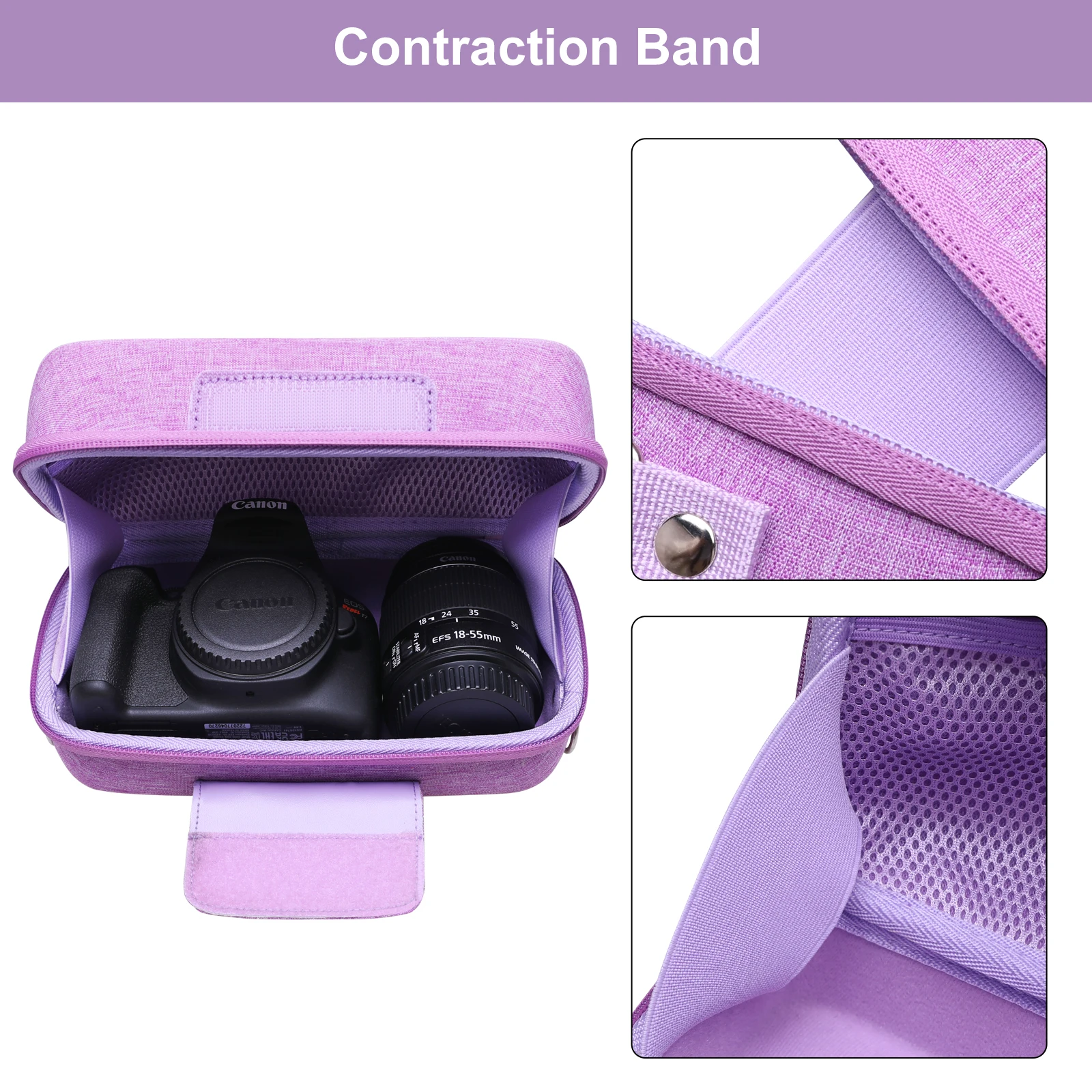 Black EVA Camera Case for Canon EOS Rebel T7 1 Black EVA Camera Case for Canon EOS Rebel T7