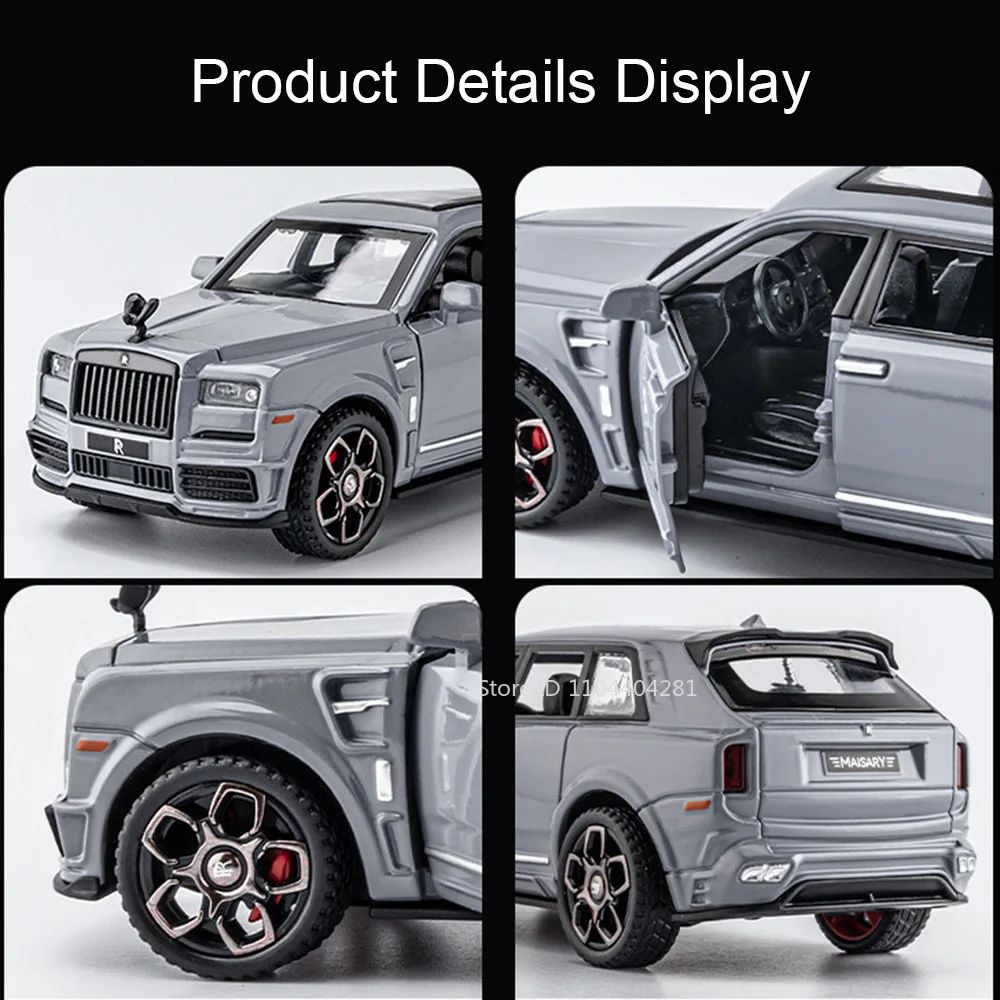 Rolls-Royce Cullinan 1:36 Diecast Model Black 5 Rolls-Royce Cullinan 1:36 Diecast Model Black - Image 5