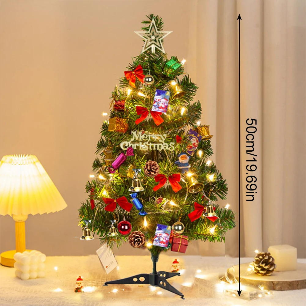 Miniature 50cm Festive Christmas Tree Set with Lights 8 Miniature 50cm Festive Christmas Tree Set with Lights - Image 8