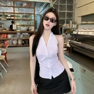 Backless Women's Striped Sleeveless Top 8 S0c10e8c3a274407d9fd221ce25c52918s