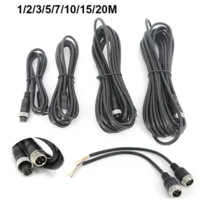 Aviation Extension Cable 0.2m-20m, 4-Pin Connectors