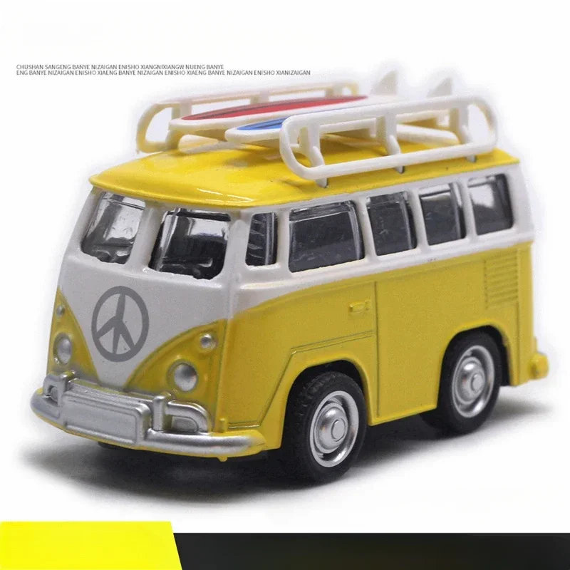 Diecast Alloy Cartoon Travel Bus Model 10 Diecast Alloy Cartoon Travel Bus Model - Image 10