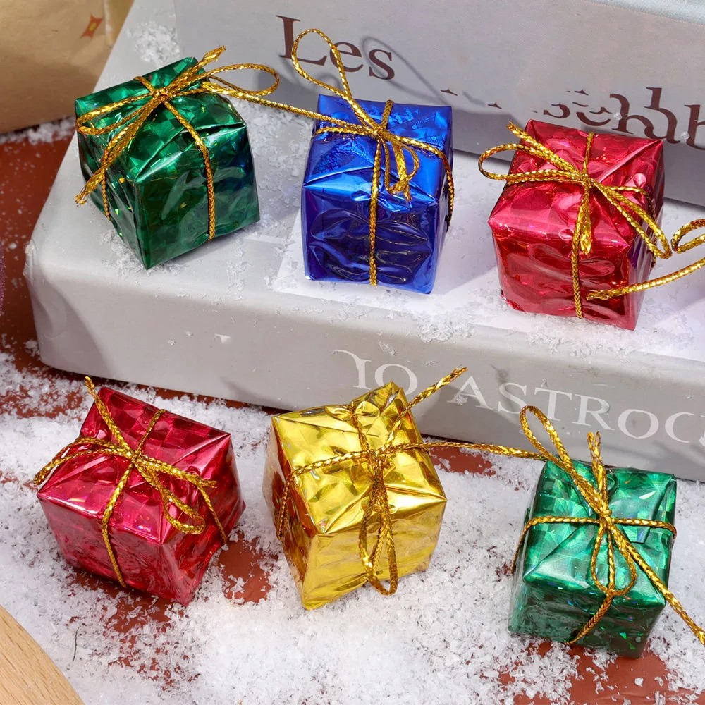 Mini Christmas Foam Gift Boxes Set in Metallic Colors 3 Mini Christmas Foam Gift Boxes Set in Metallic Colors - Image 3