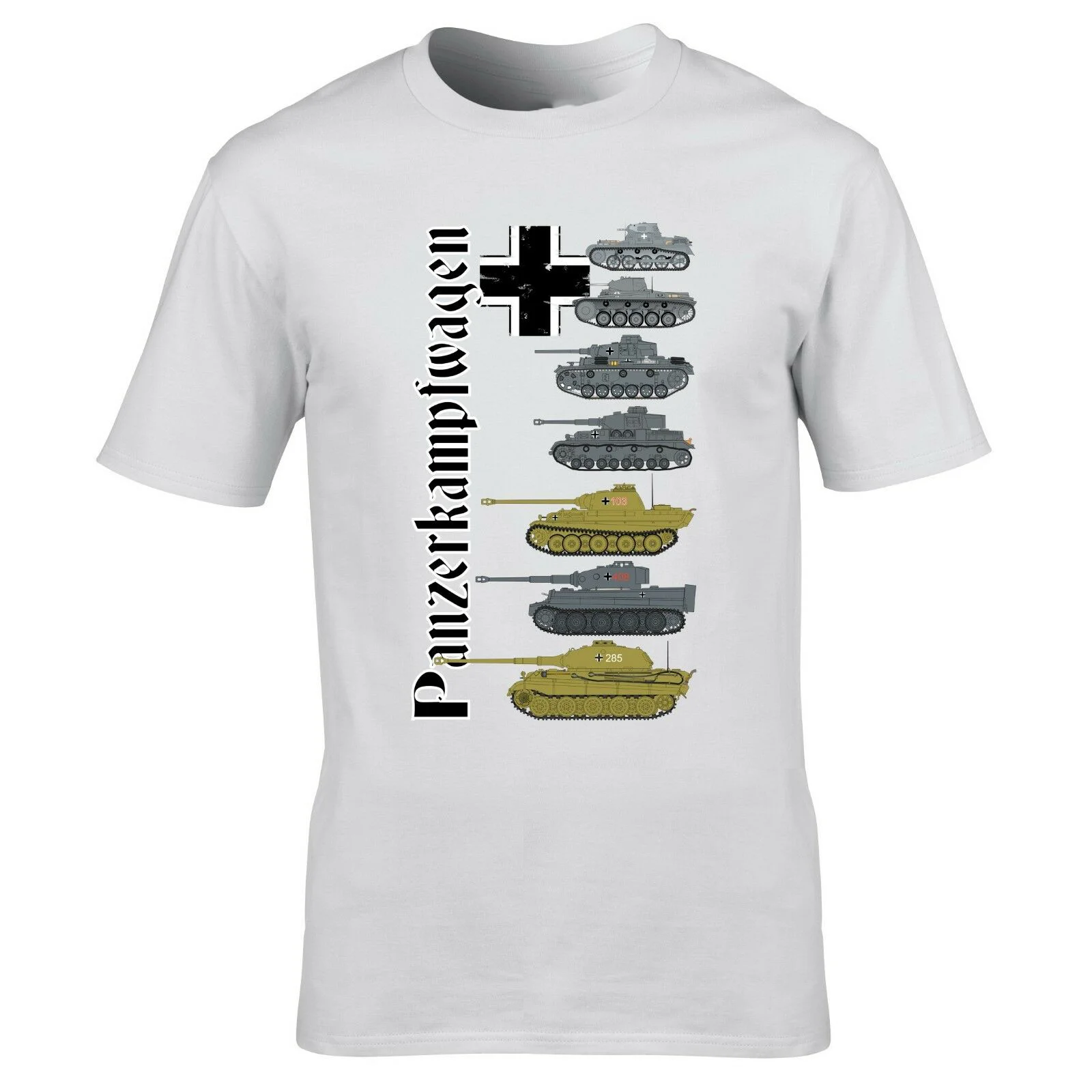 Men’s WW2 German Tank Graphic Oversized T-Shirt 5 Men’s WW2 German Tank Graphic Oversized T-Shirt - Image 5