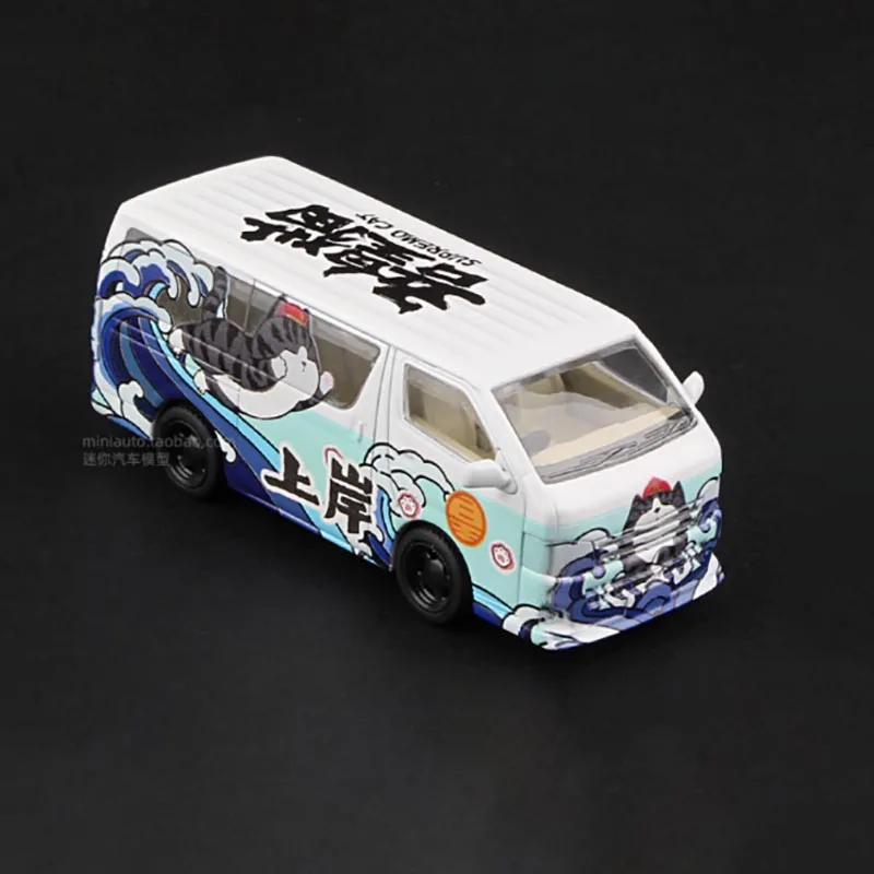 Black and Red Toyota HiAce 1/64 Scale Model 3 Black and Red Toyota HiAce 1/64 Scale Model - Image 3