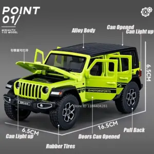 1:32 Diecast Jeep Wrangler Rubicon Model 11 S0d57a99d235144beaa81348b91d8aea0k