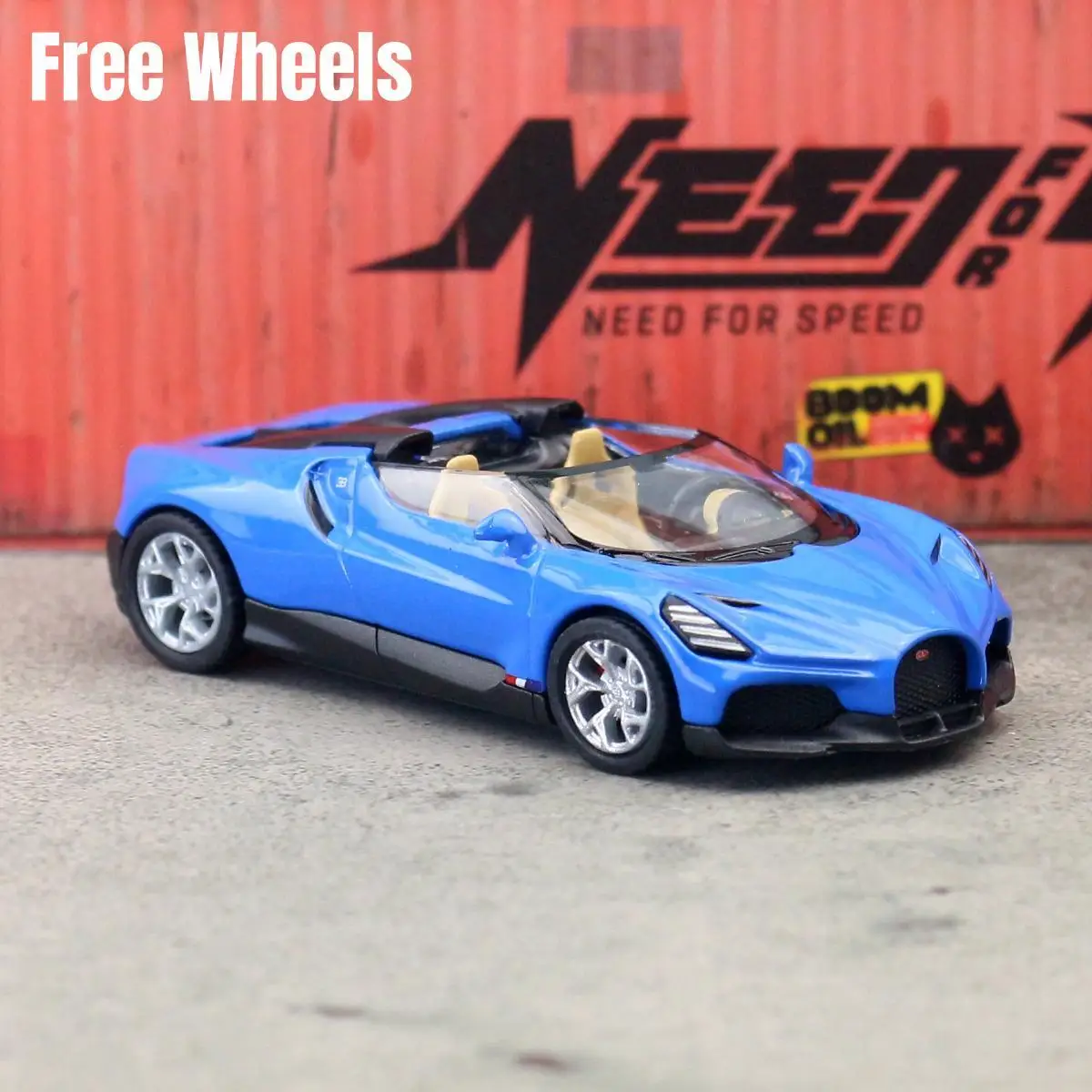 White Diecast Bugatti Mistral Convertible Model 6 White Diecast Bugatti Mistral Convertible Model - Image 6