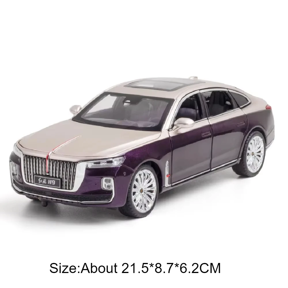 Premium 1:24 Alloy Car Model Black and Purple 9 Premium 1:24 Alloy Car Model Black and Purple - Image 9