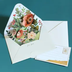3D Floral Pop-Up Greeting Card 11.5x15cm 21 S0e1277a380cb485ba1340aa1b7190078r