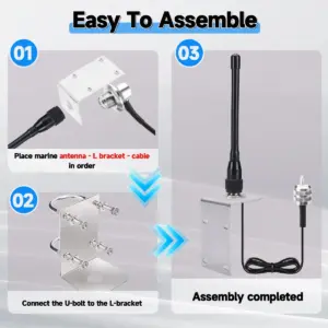 VHF Marine Radio Antenna 156-163MHz 2.0dB 10 S0e55931b870d4e28bfbbd52518ab4264z