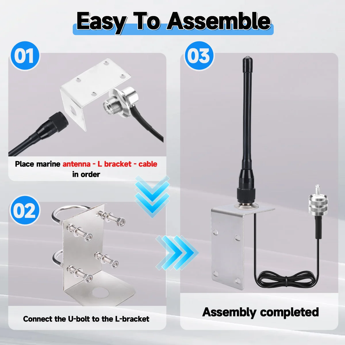 VHF Marine Radio Antenna 156-163MHz 2.0dB 4 VHF Marine Radio Antenna 156-163MHz 2.0dB - Image 4