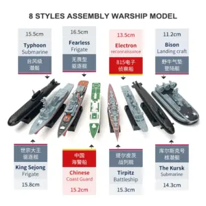 Eight-Ship Naval Warship Model Kit
