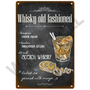 Vintage-Style Metal Cocktail Sign Plaque 20x30 cm 35 S0f1c2e40e915402bb2d80b6400ecea88T