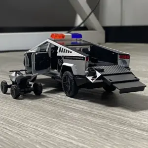 1:32 Scale Diecast Off-Road Police Pickup Truck 11 S0f37360dc54543579a9a8fcc68bb13aeu