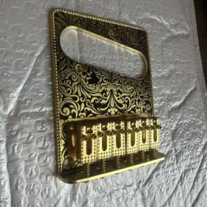 Golden Ornate Guitar Bridge Plate for Telecaster 10 S1039d24e965f446bb22a6c8df45ec685L