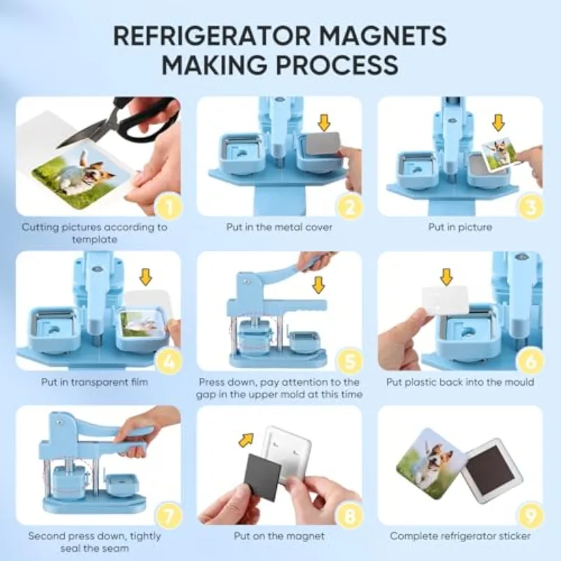 50mm Square Refrigerator Badge Maker Kit 3 50mm Square Refrigerator Badge Maker Kit - Image 3