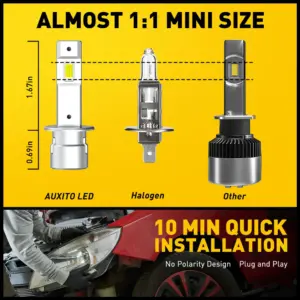 H1 LED Headlight Bulbs 6500K, 52W Pair 11 S1125ea9e6595466ab9b1879d7c39c64cf 1