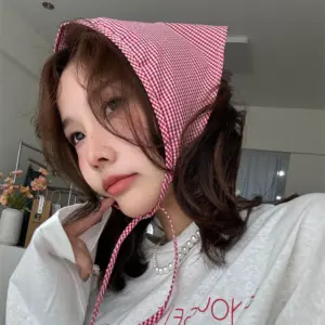 Bohemia Light Blue Checkered Headscarf 13 S114f2a03f1bb4d748884c757c125f674D