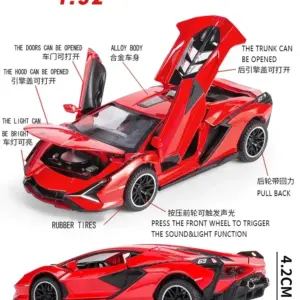 1:32 Scale Vibrant Blue SIAN Sports Car Model 16 S11576bf4f67c449eaf6bafacf3b169acA