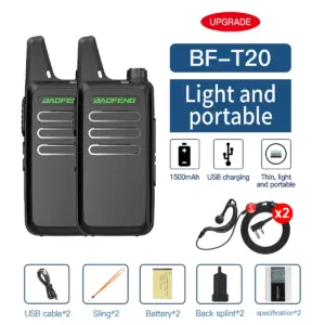 Baofeng BF-T20 UHF Walkie Talkie 3-5km Range 17 S13c16e46fce349e0987399e6de9826a7d