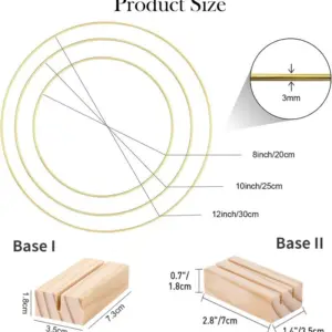 Gold Metal Wreath Ring Hoop for Crafts 18 S148191044180445ea2db2b19b5442e85J