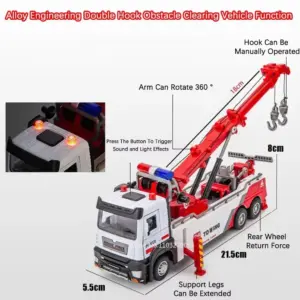 1:32 Cement Pump Truck Model with Lights 10 S14e5814423fe446986e08aad1fbcb123z