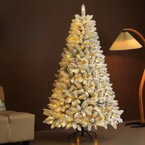 Flocked Christmas Tree 120-270cm with LED Lights 11 S1511bcf668a3408e8df914d0696d52a51