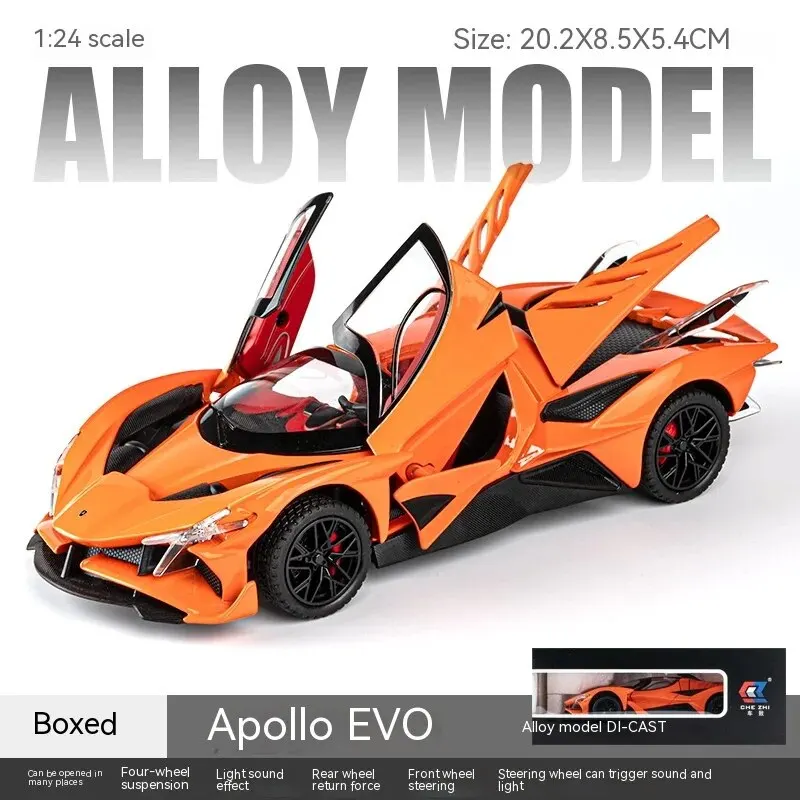 Orange Apollo EVO 1:24 Scale Model Car 8 Orange Apollo EVO 1:24 Scale Model Car - Image 8