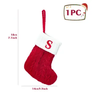 Festive Christmas Stocking with Letter Decor 55 S159b5206c3f841e8ba4bb08f902a4bf0f 1