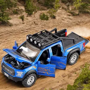 Vibrant Blue Ford Raptor F150 Diecast Model 9 S15e2811683d54e3bbf42cd902a81a727V