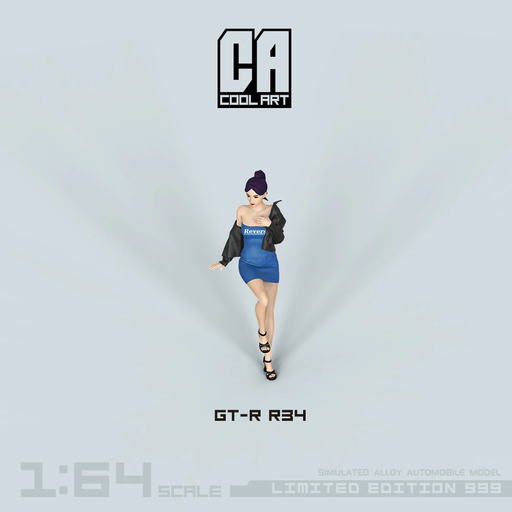 Blue Nissan GT-R R34 1:64 Diecast Model 6 Blue Nissan GT-R R34 1:64 Diecast Model - Image 6