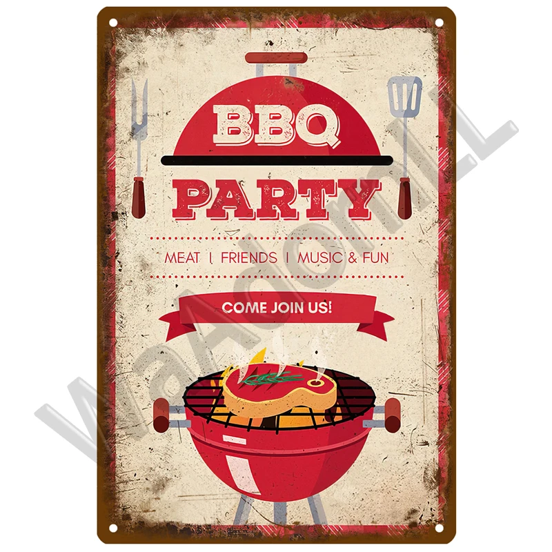 BBQ Zone Vintage Metal Tin Sign 20x30 cm 3 BBQ Zone Vintage Metal Tin Sign 20x30 cm - Image 3