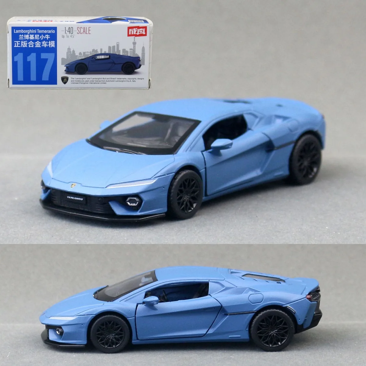 Blue Lamborghini Temerario 1:40 Diecast Model 5 Blue Lamborghini Temerario 1:40 Diecast Model - Image 5