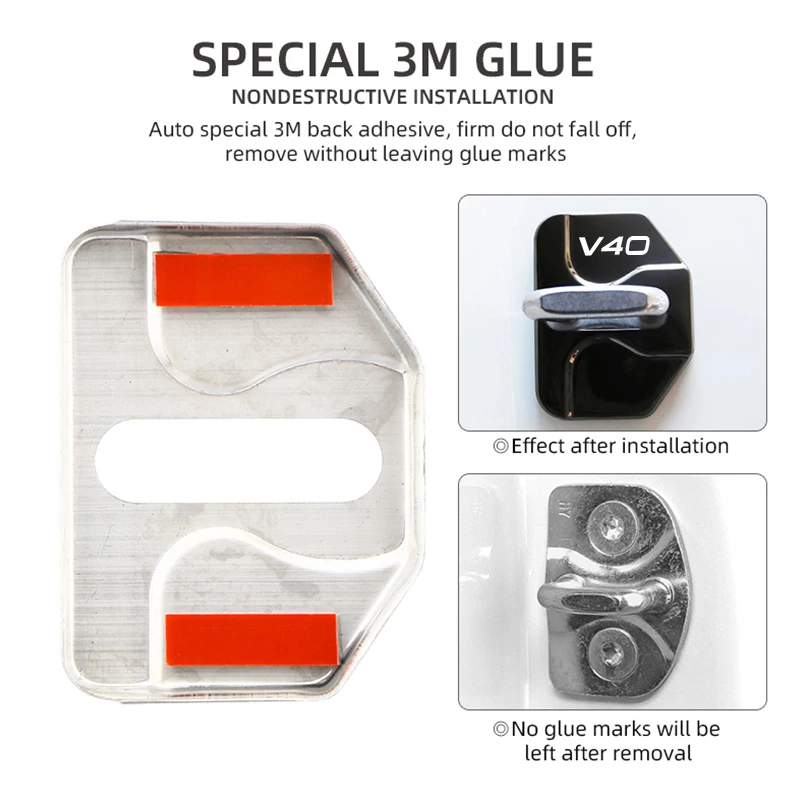 Stainless Steel Lock Cover Set for Vehicles 4 Stainless Steel Lock Cover Set for Vehicles - Image 4