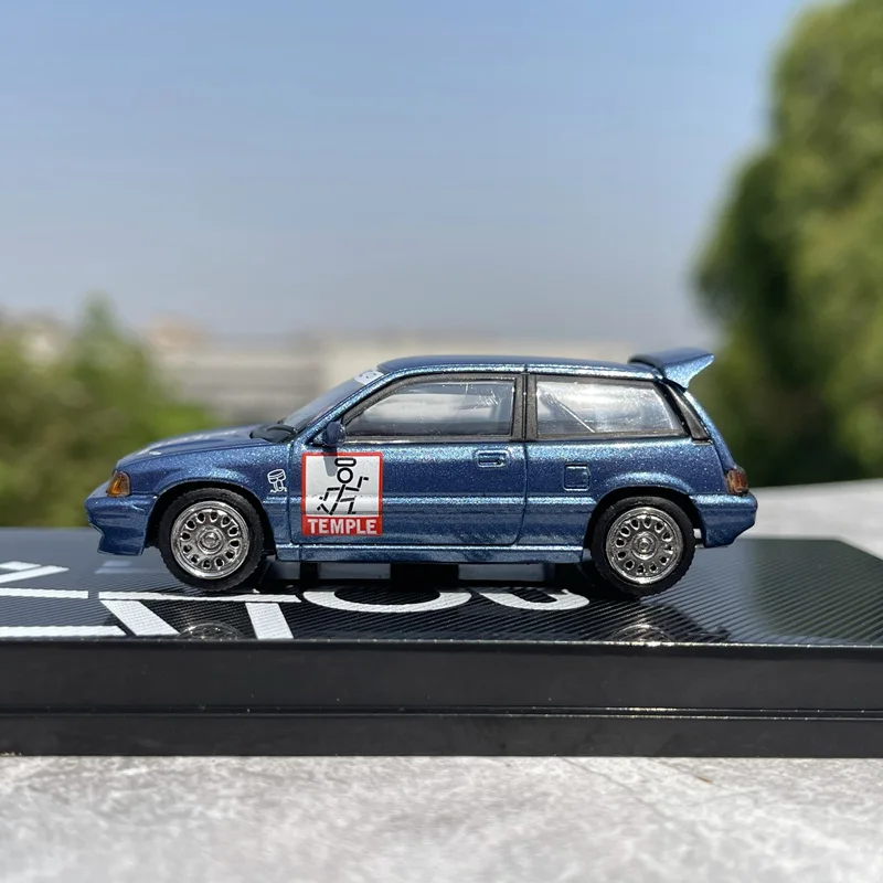 Blue Honda Civic Wonder Diecast Model 1:64 Scale 6 Blue Honda Civic Wonder Diecast Model 1:64 Scale - Image 6
