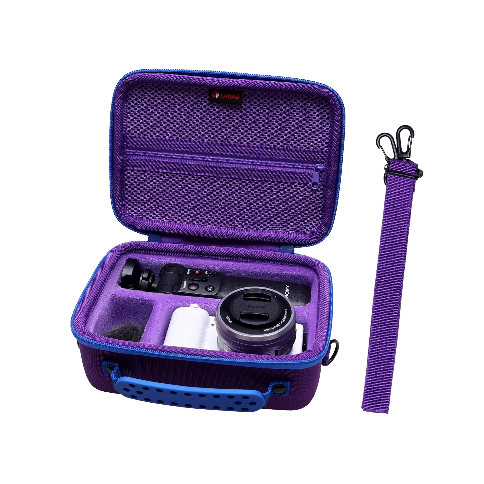 Purple EVA Camera Case for Sony ZV-E10 1 Purple EVA Camera Case for Sony ZV-E10