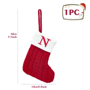 Festive Christmas Stocking with Letter Decor 66 S17972e30241349c2b562c4659e802c83M 1