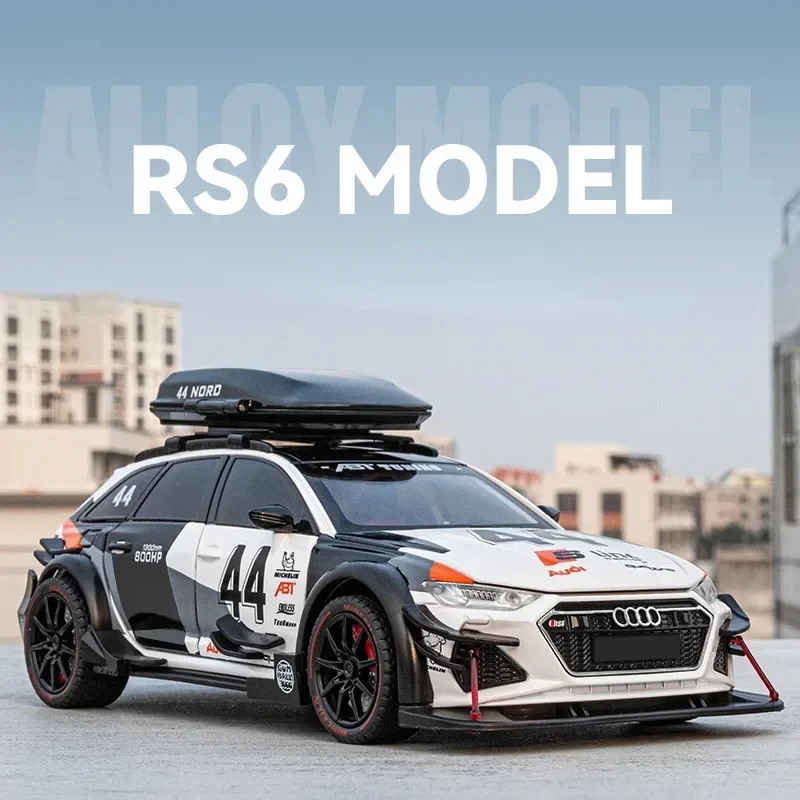 1:24 Scale Audi RS6 Diecast Model with Lights 2 1:24 Scale Audi RS6 Diecast Model with Lights - Image 2