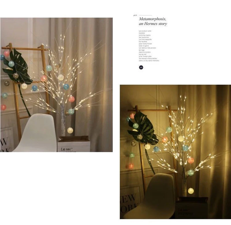 60cm LED Birch Tree for Home and Outdoor 3 60cm LED Birch Tree for Home and Outdoor - Image 3