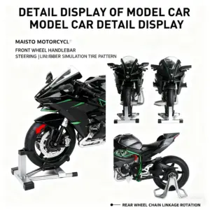 Kawasaki H2R Ninja 1:9 Scale Motorcycle Model 12 S17e96ad80c44460eaaeef2c195214146y