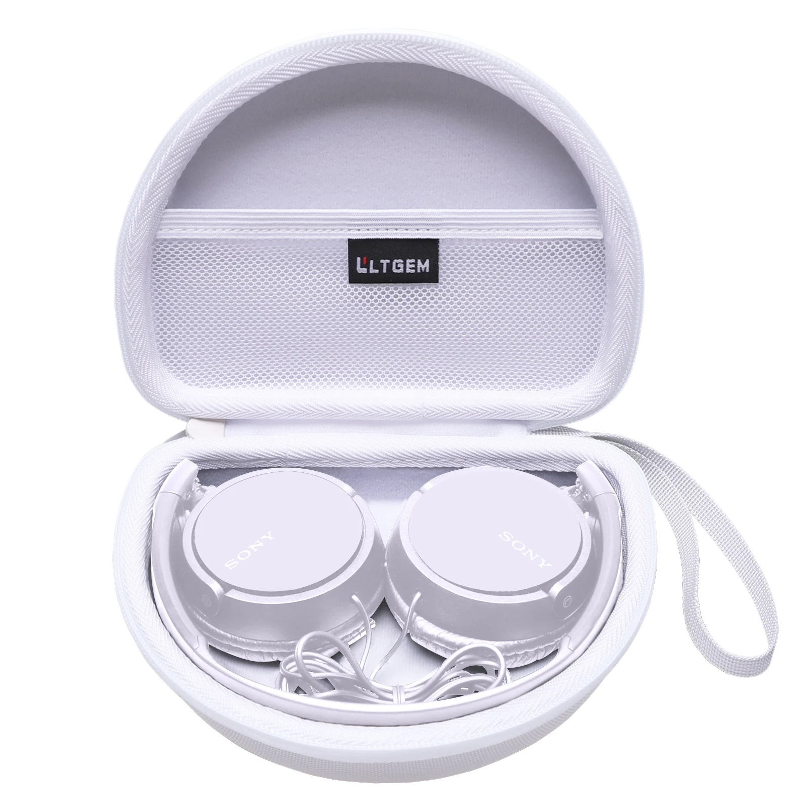 White EVA Case for Sony MDRZX110NC Headphones 1 White EVA Case for Sony MDRZX110NC Headphones