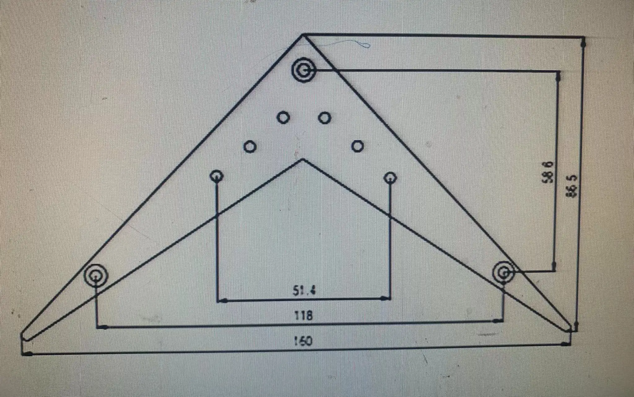 Flying V Guitar Vee Tailpiece for Six-String Models 6 Flying V Guitar Vee Tailpiece for Six-String Models - Image 6