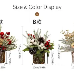 Mini 30cm Flocked Pine Christmas Tree for Home 14 S1a2db715ac614bf1ae07a993a302214a7