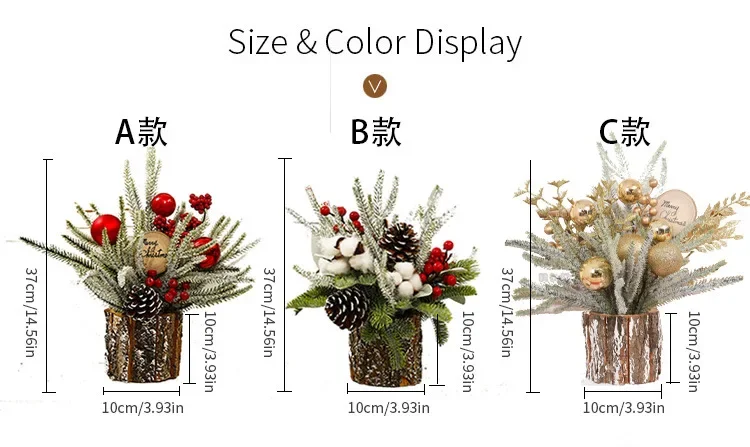 Mini 30cm Flocked Pine Christmas Tree for Home 6 Mini 30cm Flocked Pine Christmas Tree for Home - Image 6