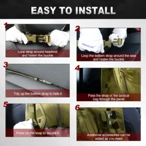 Khaki Tactical Car Seat Organizer with MOLLE Pouches 9 S1a5d969127264f729ede8ae39578c9e5l 2