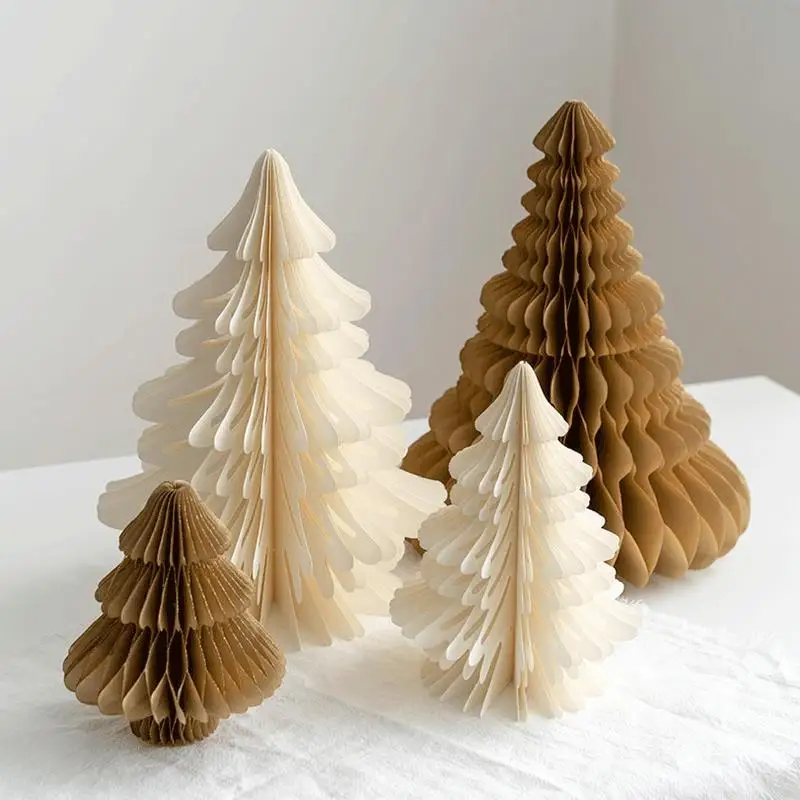 Honeycomb Paper Christmas Tree Set - 2 Pack 2 Honeycomb Paper Christmas Tree Set - 2 Pack - Image 2