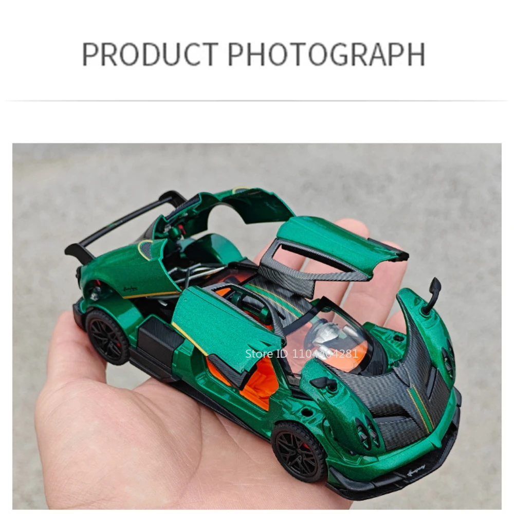 Pagani Huayra BC 1:32 Diecast Model in Green 6 Pagani Huayra BC 1:32 Diecast Model in Green - Image 6