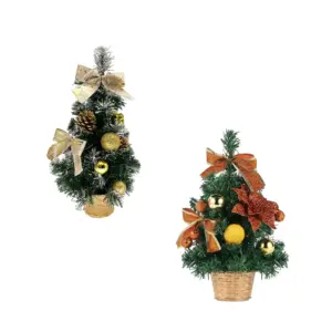Miniature 40cm Frosted Christmas Tree with Decorations