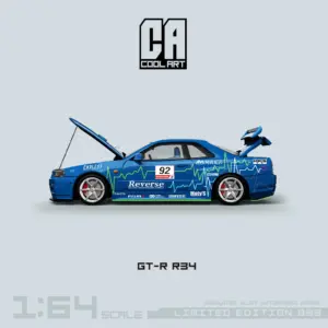 Blue Nissan GT-R R34 1:64 Diecast Model 8 S1d1ae48ed9dd4d6a97e82f5532bc13fdN
